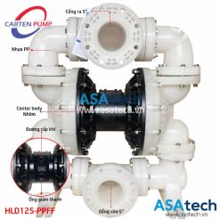 Bơm màng khí nén Carten Pump HLD125-PPFF