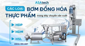 Các loại bơm đồng hóa thực phẩm trong dây chuyền sản xuất