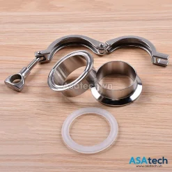 Clamp vi sinh inox 304/316L chuẩn SMS