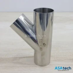 Y Thẳng Hàn Vi Sinh Chuẩn SMS inox 316L