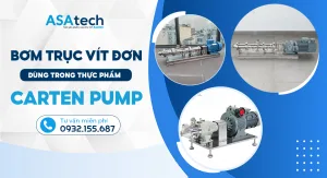 Máy bơm trục vít đơn dùng trong thực phẩm Carten Pump