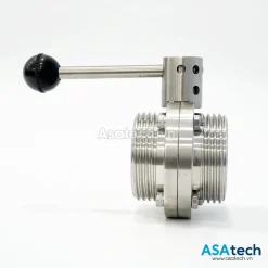 Van bướm tay rút vi sinh inox 304/316L 10 Van bướm hàn tay rút vi sinh inox 304/316L