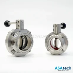 Van bướm tay rút vi sinh inox 304/316L 11 Van bướm hàn tay rút vi sinh inox 304/316L