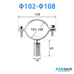 Kẹp đỡ ống inox vi sinh 6 Kẹp đỡ ống inox vi sinh