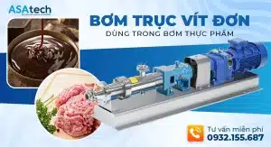 máy bơm trục vít đơn dùng trong bơm thực phẩm giá rẻ tại tp HCM
