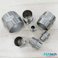 Kép Ren Inox Nối 2 Đầu Ren Ngoài
