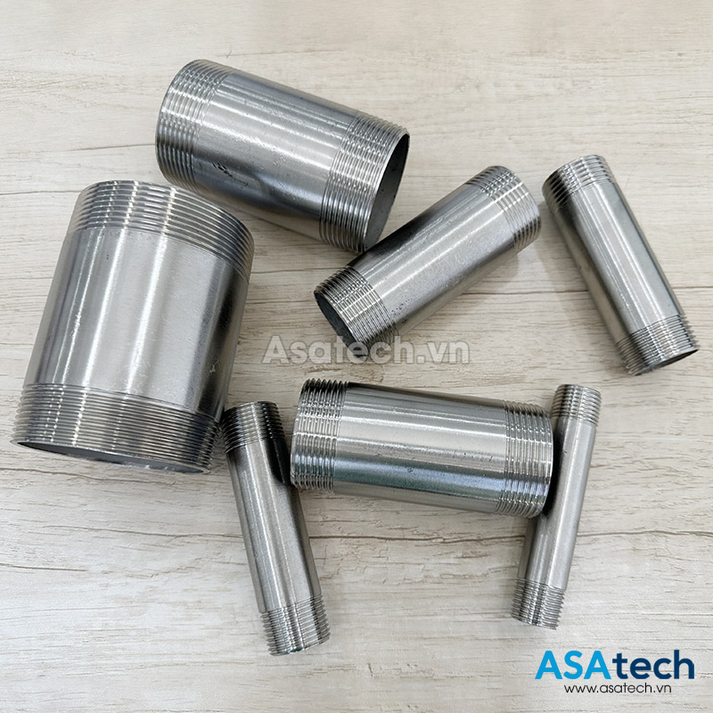 Ống Tiện Ren Ngoài 2 Đầu Inox Dài 10cm 1 Ống Tiện Ren Ngoài 2 Đầu Inox Dài 10cm