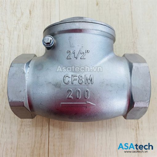 Van 1 Chiều Lá Lật Inox 304 Nối Ren Trong