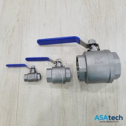 Van Bi Inox 2 Thân Tay Gạt Nối Ren Trong