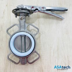 Van Bướm Tay Gạt Inox 304 Ron PTFE