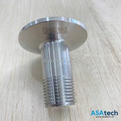 Đầu nối clamp inox đuôi ren ngoài