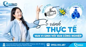 Van vi sinh với van công nghiệp