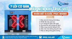 7 lỗi cơ bản của máy nén khí trục vít