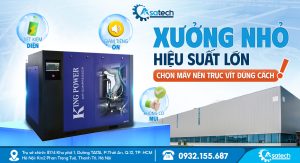 Chọn máy nén khí trục vít cho xưởng