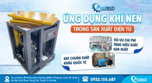 Máy nén khí trục vít ứng dụng trong nhà máy điện tử