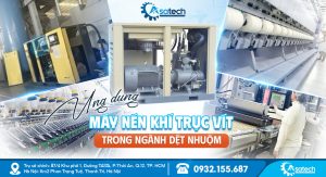 Máy nén khí trục vít ứng dụng ngành dệt - nhuộm