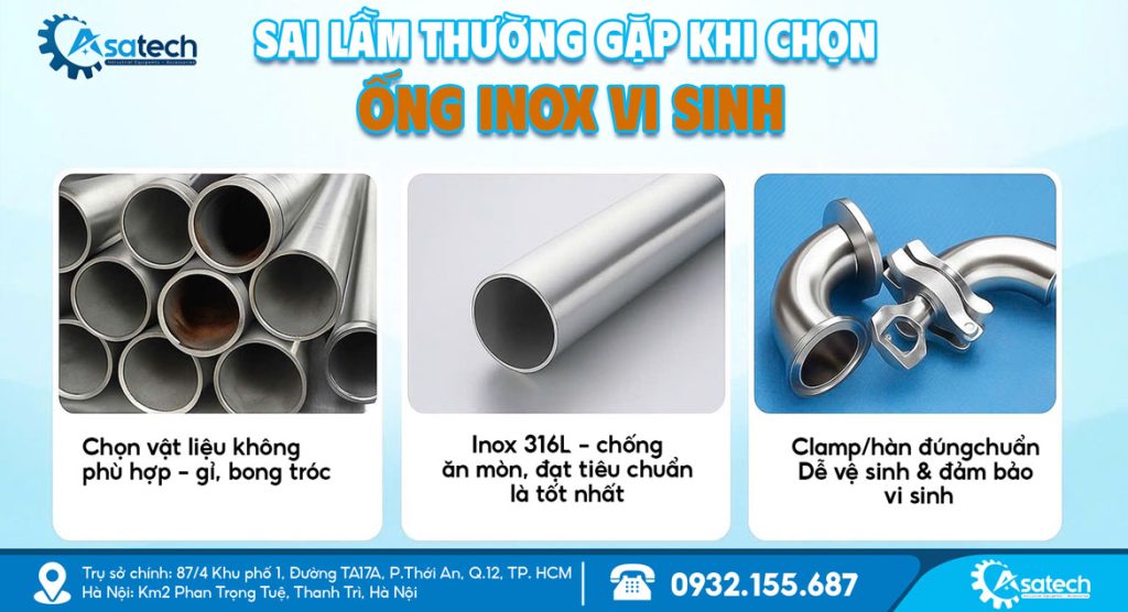 Sai lầm thường gặp khi chọn ống inox vi sinh và cách khắc phục 1 Sai lầm khi chọn ống inox vi sinh