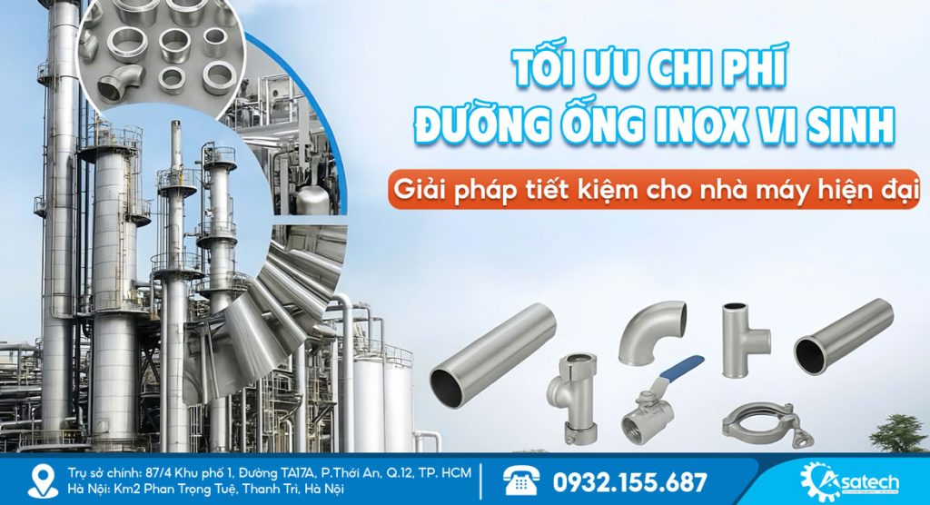 Tối ưu chi phí đường ống inox vi sinh khi mở rộng nhà máy 1 Tối ưu chi phí phụ kiện vi sinh cho nhà máy
