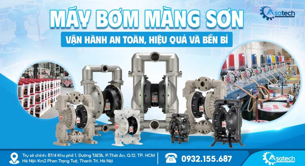 Máy Bơm màng sơn dùng khí nén 1 Máy bơm màng sơn dùng khí nén