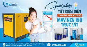 Máy nén khí trục vít giải pháp tiết kiệm điện