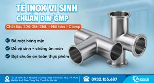 Tê inox vi sinh