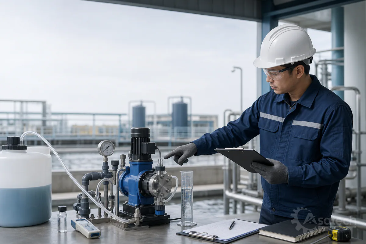 bơm định lượng hóa chất xử lý nước - Checklist khảo sát kỹ thuật trước khi chọn bơm: Để chọn đúng dòng bơm định lượng hóa chất xử lý nước , kỹ sư cần xác định đủ các thông số sau: 1.