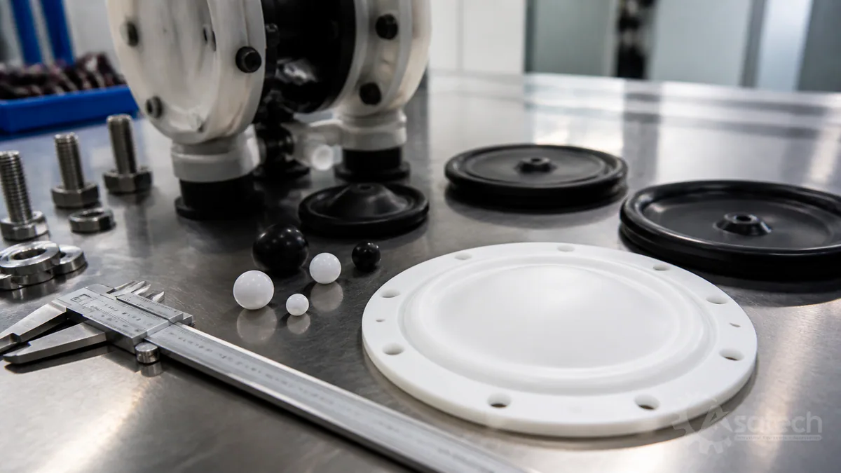 Kết luận nhanh: Chọn vật liệu màng bơm định lượng hóa chất theo nhu cầu: PTFE (Teflon): Sự lựa chọn hàng đầu cho axit đậm đặc, kiềm mạnh và dung môi hữu cơ ăn mòn cao.