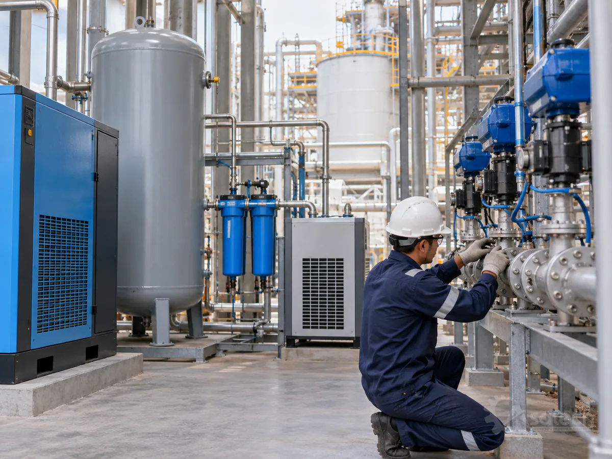 1. Các nhóm chi phí đầu tư khí nén điều khiển van nhà máy hóa chất: Chi phí lắp đặt và tích hợp: Thi công tuyến ống inox/thép, lắp đặt van bypass, van điện từ phòng nổ, van giảm áp và tích hợp tín hiệu điều khiển.