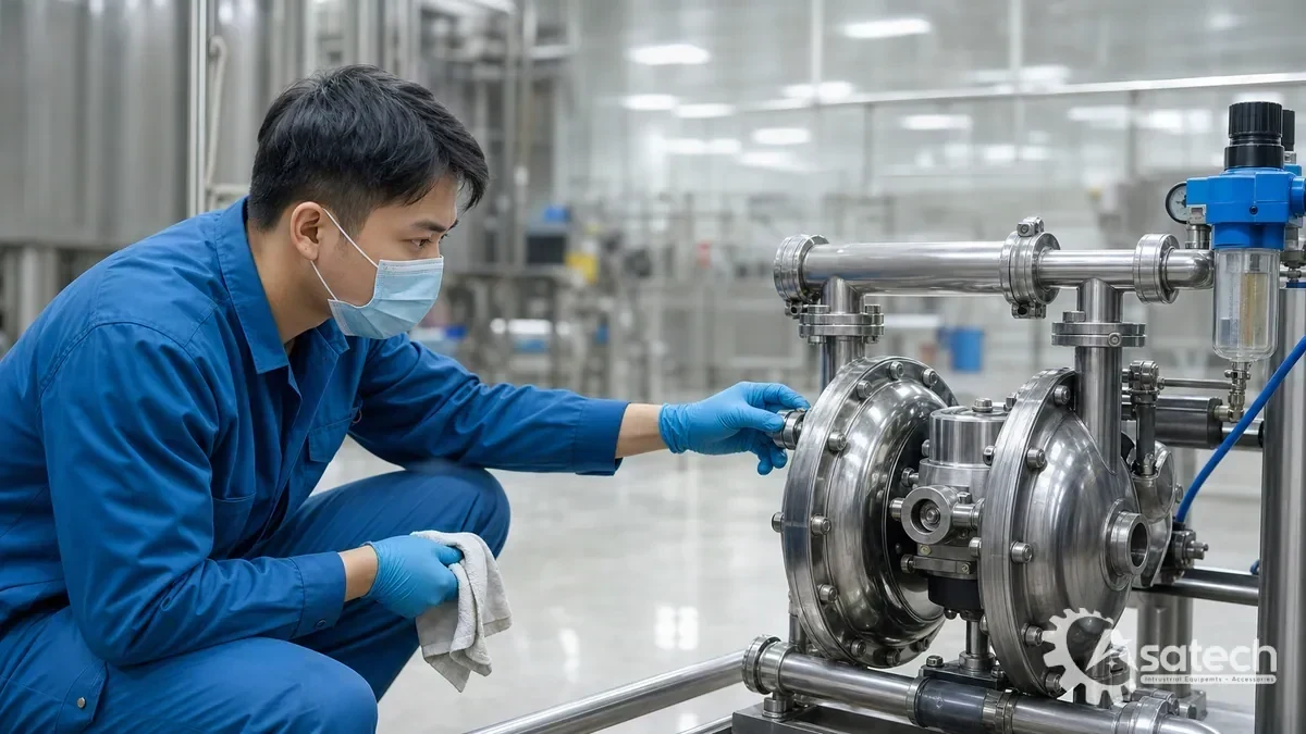 Lọc nước khí nén bơm màng AODD: Dấu hiệu, nguyên nhân và cách xử lý an toàn 2 Lọc nước khí nén bơm màng AODD: Dấu hiệu, nguyên nhân và cách xử lý an toàn: Trong hệ thống bơm màng khí nén AODD, lọc nước khí nén đóng vai trò then chốt để đảm bảo nguồn khí sạch, khô, giúp bơm vận hành ổn định và kéo dài tuổi thọ.