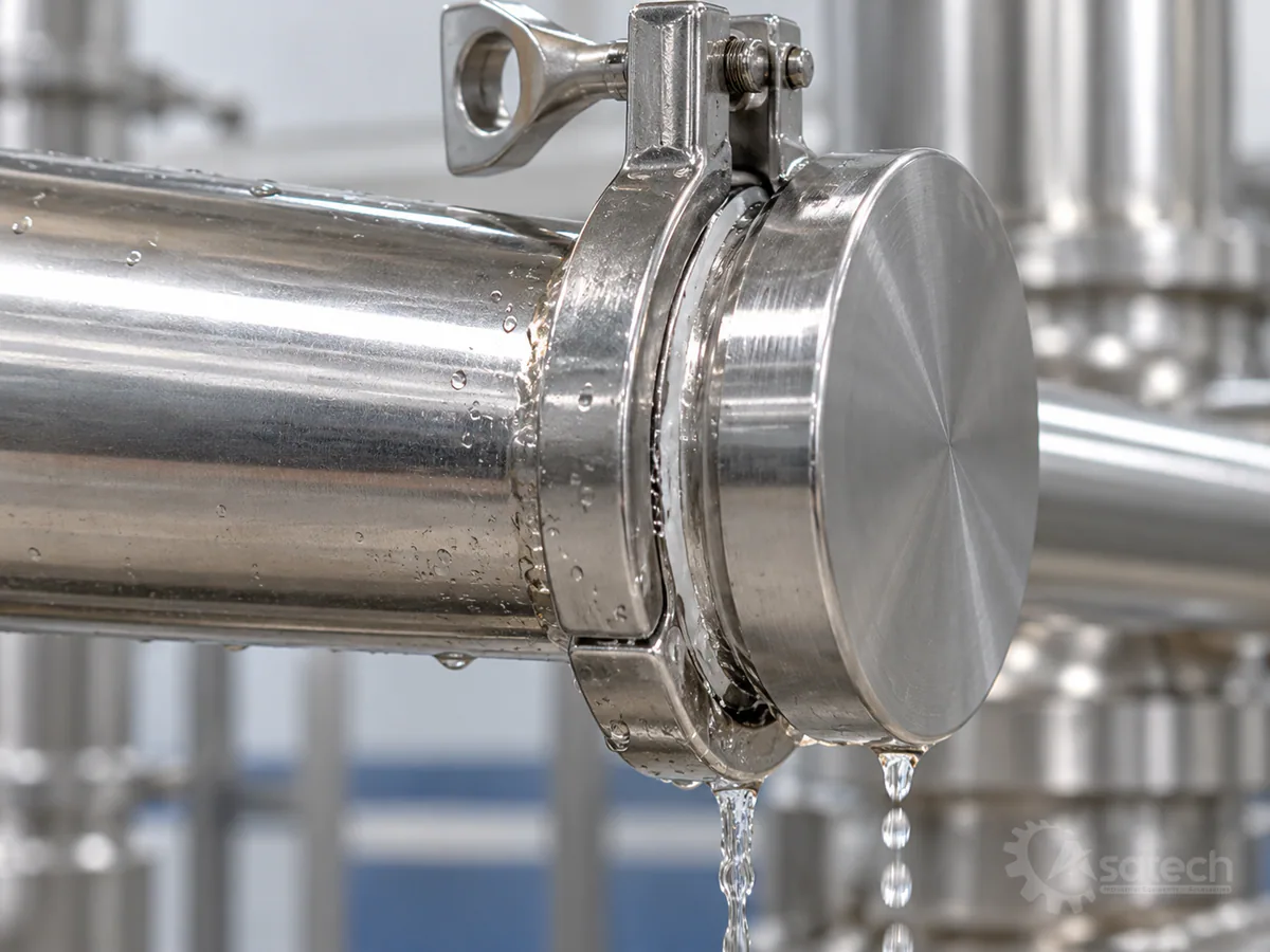 Nguyên nhân khiến nắp bịt đường ống inox vi sinh bị rò rỉ (hình minh họa)