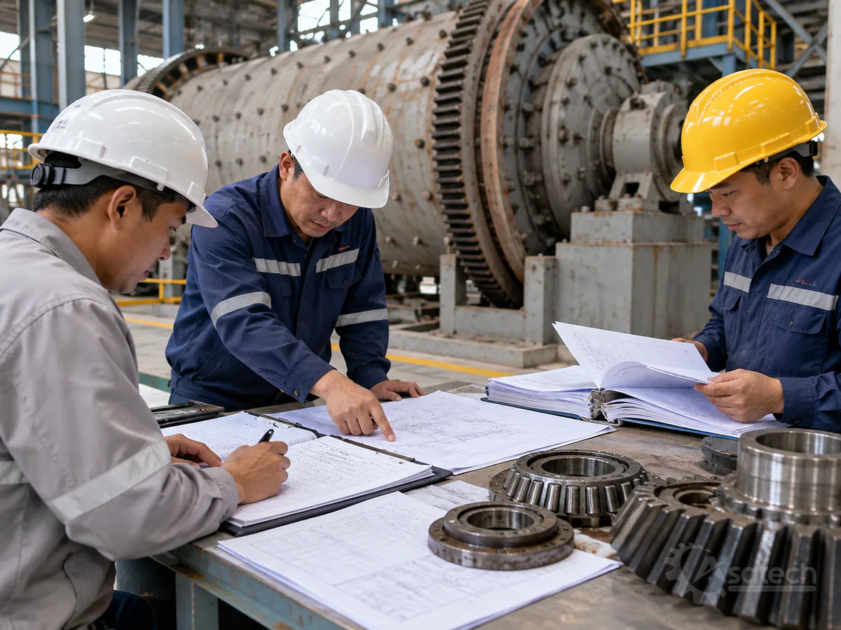 Nghiệm thu đại tu máy nghiền bi: Tiêu chuẩn kỹ thuật và quy trình kiểm tra 2 nghiệm thu đại tu máy nghiền bi - Hồ sơ kỹ thuật và mốc chuẩn bị trước khi nghiệm thu (hình minh họa)