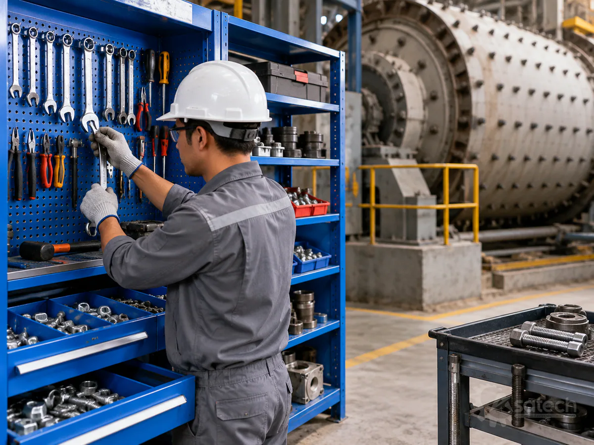 timeline triển khai sửa chữa máy nghiền bi - 5. Quản lý dụng cụ và bảo dưỡng định kỳ (hình minh họa)